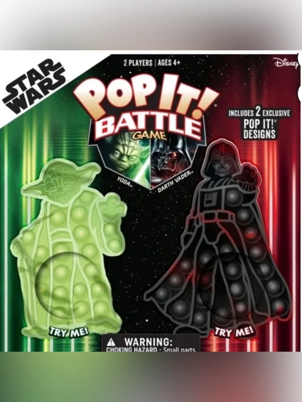 NIB Star Wars Pop It! Battle Game Yoda vs Darth Vader Buffalo Games 2 Player